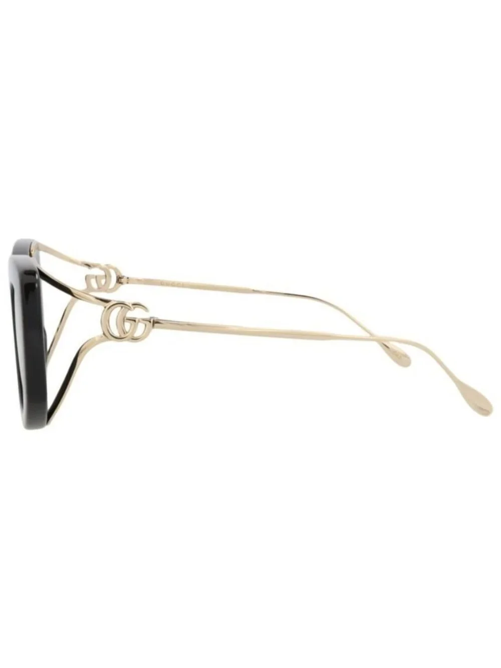 New Gucci Womens Square/Rectangle Black Gold Grey Fashion Designer Sunglasses